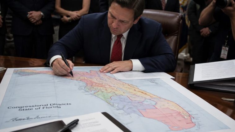 Gov. Ron DeSantis Signs Map Aiming to Flip Four Florida Seats
