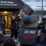 Colbert Dumpster Stunt Sparks CBS Takedowns and President Trump Barbs