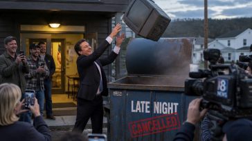 Colbert Dumpster Stunt Sparks CBS Takedowns and President Trump Barbs