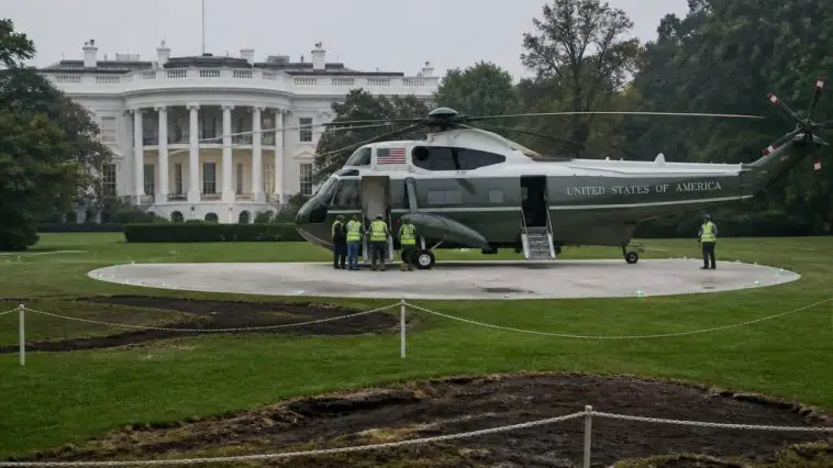 Trump Eyes Permanent South Lawn Helipad to Stop Marine One Damage