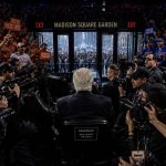 President Donald Trump Eyes MSG Courtside — Left Already Melting