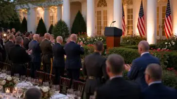 Trump Hosts Rose Garden Police Week Dinner for Top Law Enforcement