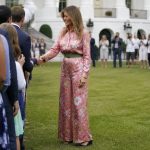 First Lady Melania Trump Rewears Valentino, Sends Quiet Optics