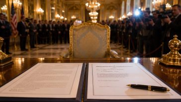 President Donald Trump Signs Versailles MOU — Where's Iran's Signature?