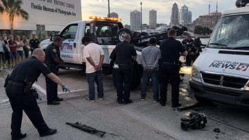 Three Arrested After Tow Truck Mob Attacks CBS Crew, Rifle Found