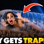 TRUMP CURSE: Katy Perry Gets TRAPPED In Massive Water Bottle SCREAMING as Crowd DRAGS Her Off-Stage…