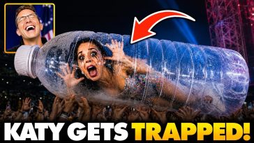 TRUMP CURSE: Katy Perry Gets TRAPPED In Massive Water Bottle SCREAMING as Crowd DRAGS Her Off-Stage…