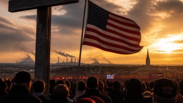 President Donald Trump Pushes In God We Trust vs Godless Communism