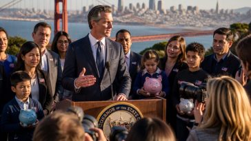 Newsom Breaks Ranks, Backs President Trump's Kids Accounts
