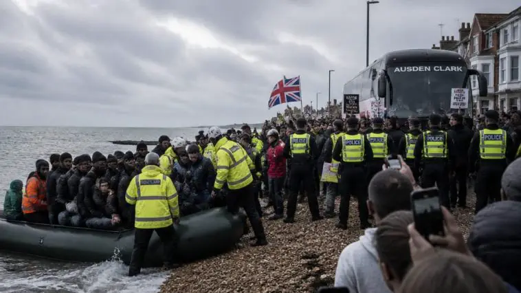 Portsmouth Chaos as 140 Migrants Land, Locals Block Coaches