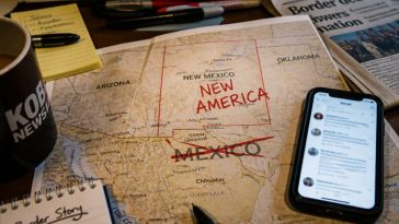 President Trump trolls with map relabeling New Mexico as New America