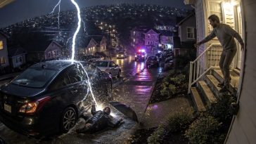 Rep. Malliotakis Staffer Walks Away After Lightning Strike