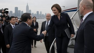 Acting President Delcy Rodríguez Lands in NY for Brief Trump Pull‑Aside