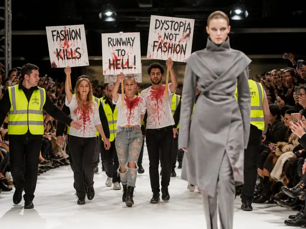 PETA Crashes H&M London Runway as Nick Knight Show Continues