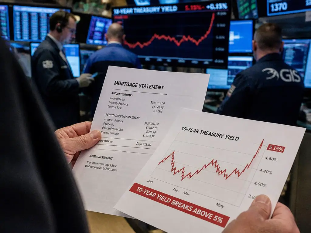 Bond Panic: 10-Year Yield Flashes Above 5% and Mortgages Hit