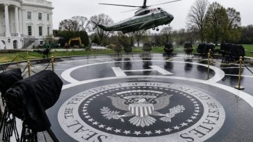 President Trump Debuts New White House Helipad Amid Network Boycott