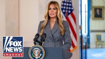 First lady Melania Trump speaks at North Carolina elementary school