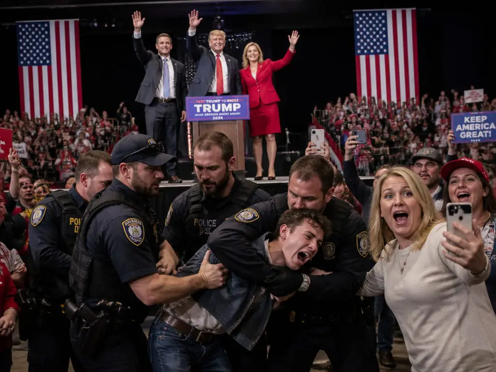 Trump Praises Sophie Cunningham, Brawl Erupts at Youngstown Rally