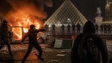 Macron Downplays Paris Unrest as Louvre Blames Student Strikes