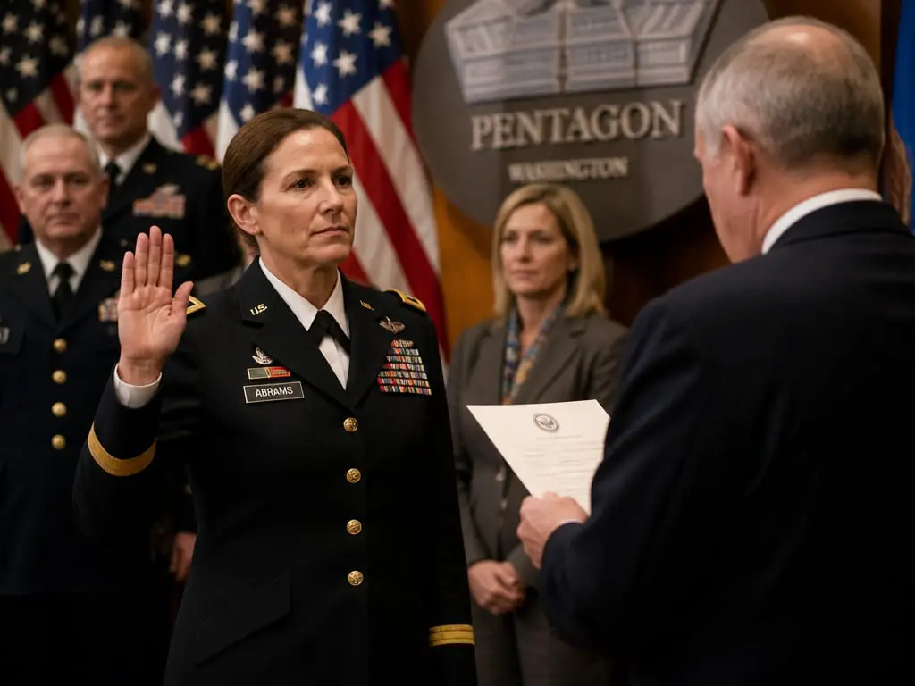 Hegseth Swears Brig Gen Melissa S Cunningham After Vaccine Purge